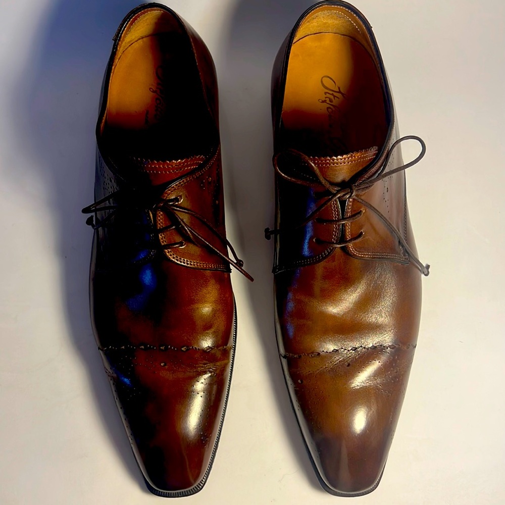 Stefano Branchini men’s cap toe brown shoes